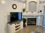 Flat screen TV and electric fireplace